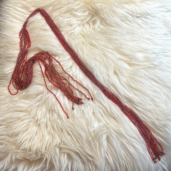 Lariat style multi strand beaded necklace - Picture 9 of 17